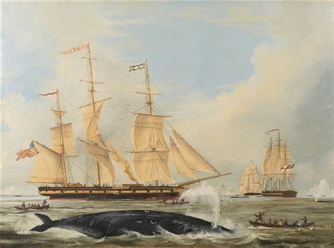 American School 19th Century The Uncas Whaling Off The Cape Of Good