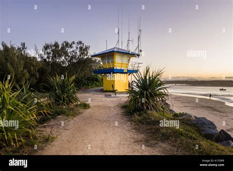 A Surf Lifeguard Tower At Noosa Beach Sunshine Coast Queensland