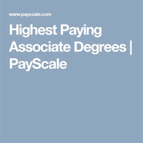 Highest Paying Associate Degrees Payscale High Paying Jobs High