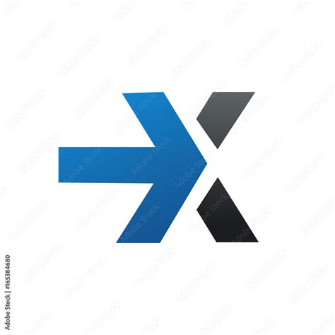 Letter X Logo With Arrow Logo Design Concept Template Stock Vector