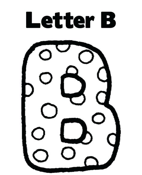 Letter B Coloring Pages For Preschoolers At Free