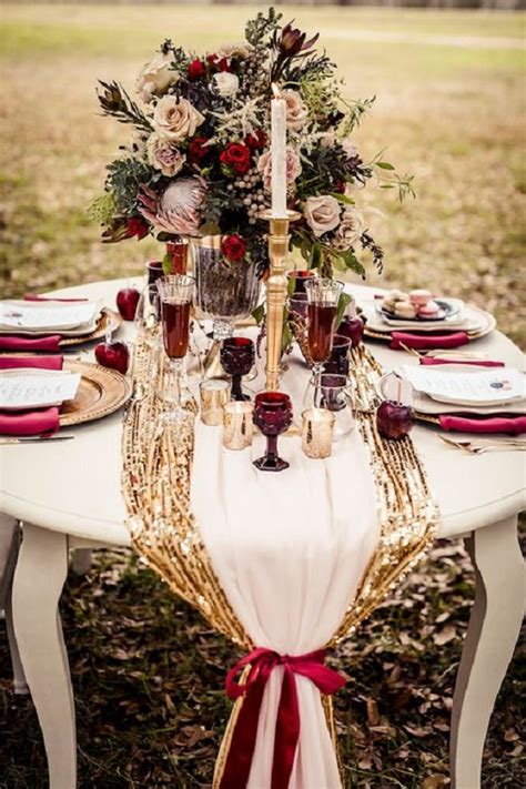 Colors Wedding Burgundy And Gold Fall Wedding Burgundy And Golden