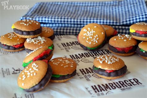 Dessert Recipe Mini Hamburger Cookies The Diy Playbook