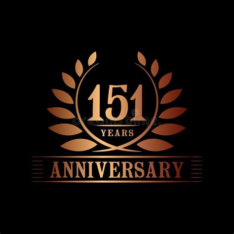 151 Years Anniversary Celebration Logo 151st Anniversary Luxury Design