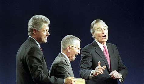 President George Hw Bush Pushes Hard In Third Debate But Bill Clinton