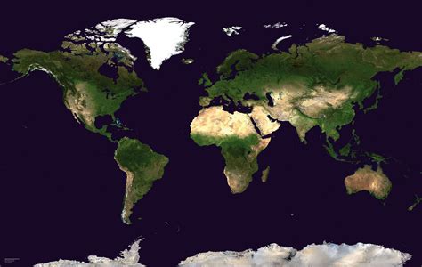 Satellite Map Of The World Wm00875 