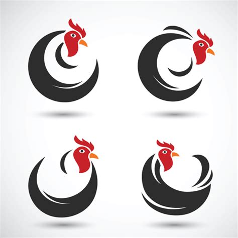 Creative Chicken Logos Vector Design 02 Free Download