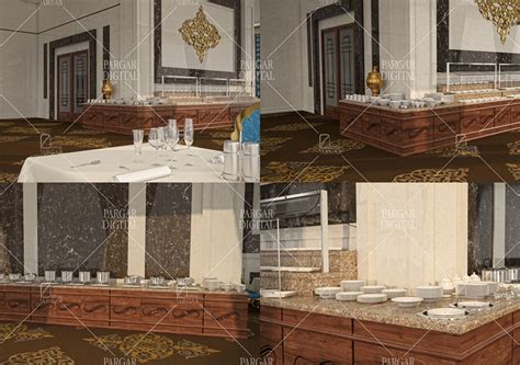 Hotel Restaurant Counters Cgtrader