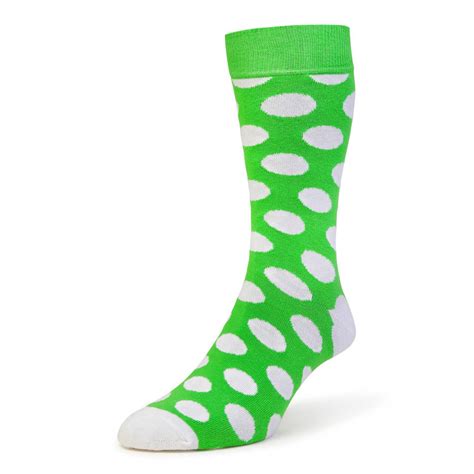Green And White Polka Dot Sock By Bryt