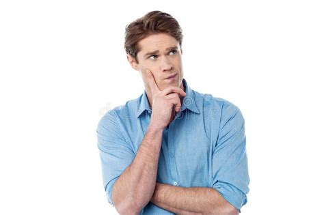 Young Man Thinking Something Stock Photo - Image of face, corporate 