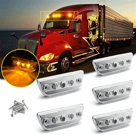 Led Lights For Kenworth T680 And Peterbilt 579 Glo Cab Lights Amberclear