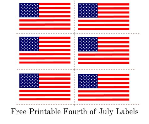Free Printable 4th Of July Labels