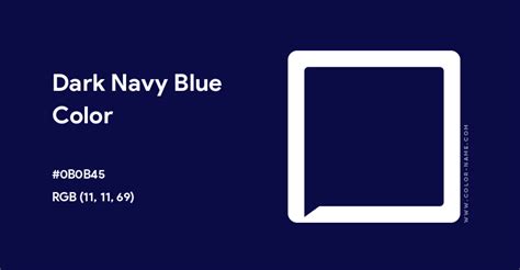 Dark Navy Blue Color Hex Code Is 0b0b45