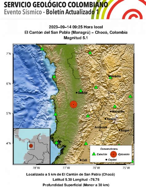Temblor En Colombia Hoy 14 De Septiembre Sismo De 5 1 Remeció Chocó Colombia Según Sgc Dónde