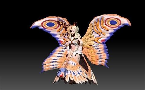 Waifu Anime Girl Ethernal Mothra Human Nude Dprint Model D Model D My