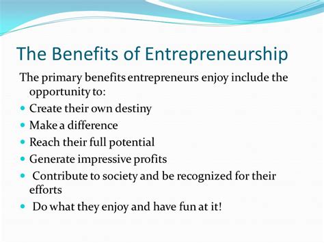 The Benefits Of Entrepreneurship How It Impacts Society And Why We