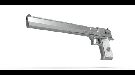 Long Barrel Desert Eagle Pistol Of Peacemaker 3d Model View From The