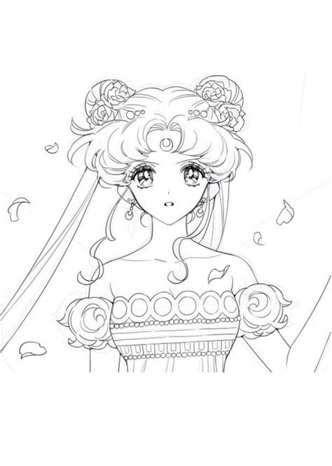 Anime Eyes Sailor Moon Princess Serenity Coloring Pages Print Color Craft