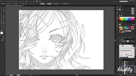 Anime Girl Vector Art Illustrator Pt1 Speed Art Youtube