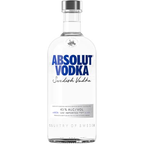 Absolut Original Vodka Bottle 750ml Vodka Spirits And Liqueurs