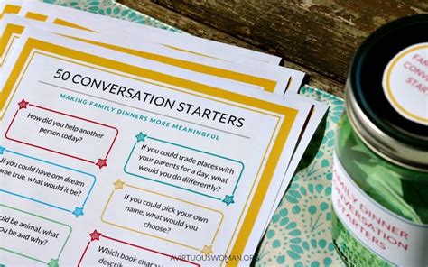 Why Family Dinners are Important + Printable Conversation Starters - A