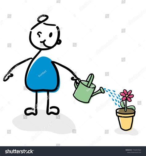 Do Not Forget Water Your Flowers Stock Vector Royalty Free 1753457663