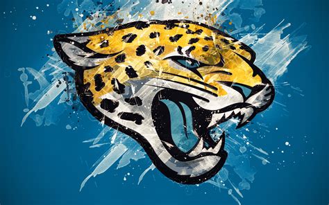 Download Wallpapers Jacksonville Jaguars 4k Logo Grunge Art