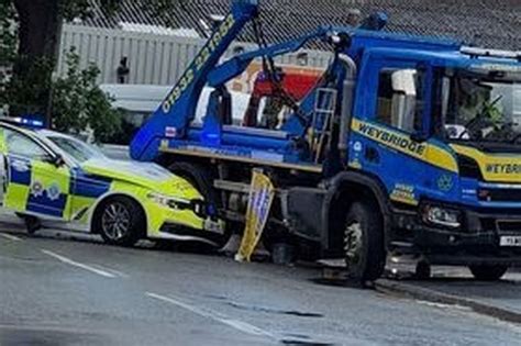 Surrey Police Car Involved In Collision After Being Called To Vehicle Theft Surrey Live
