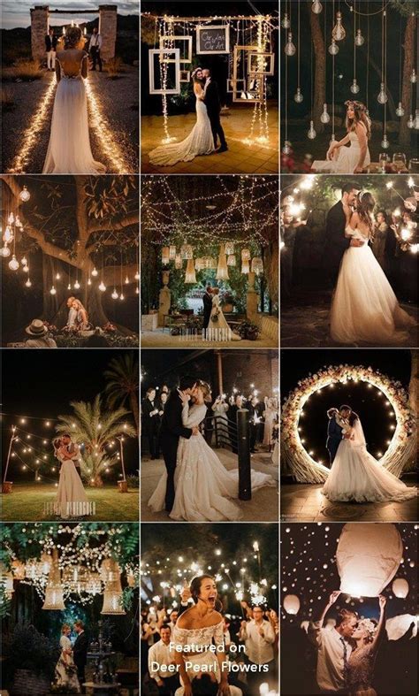 Top 20 Must See Night Wedding Photos With Lights Outdoor Ideas