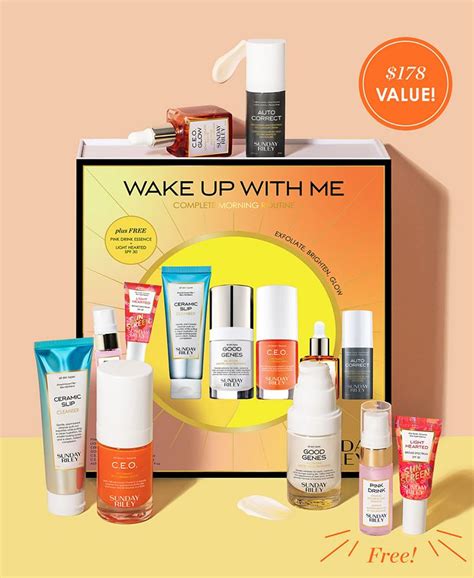 Sunday Riley 7 Pc Wake Up With Me Complete Morning Brightening
