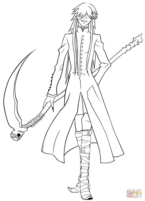 Undertaker Grim Reaper Coloring Page Free Printable Coloring Pages