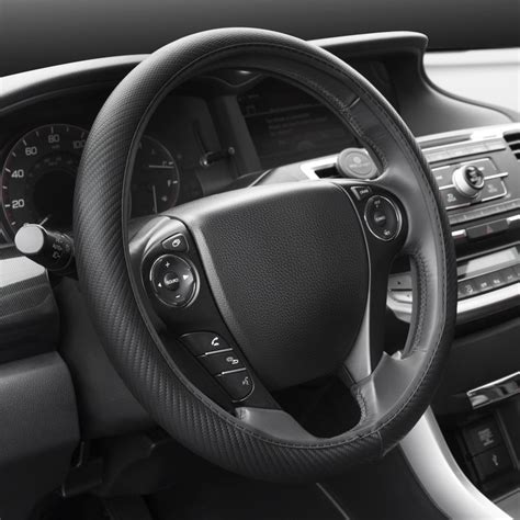 Bdk Griptech Carbon Fiber Steering Wheel Cover Black Durable Anti