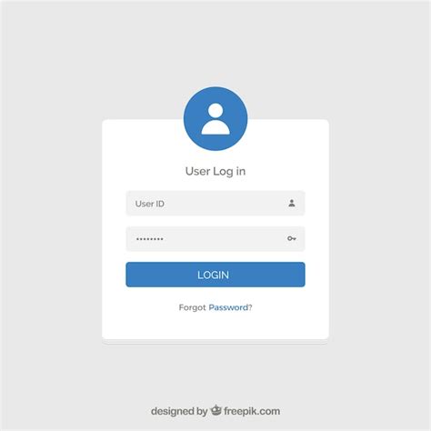 Premium Vector White And Blue Login Form