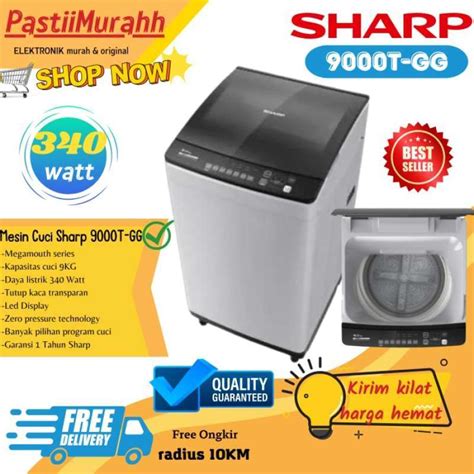 Promo Mesin Cuci Sharp Megamouth Series Otomatis Kapasitas Kg Top