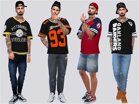 The Sims Resource Sports Jersey Tees