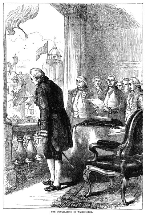 Washington Inauguration 1789 George Washington Bowing To