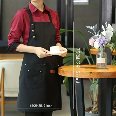 Jual Apron Barista Korean Style Tahan Air Waterproof Pria Wanita Celemek Masak Memasak Dapur