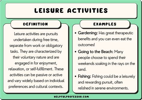 120 Leisure Activities Examples 2024