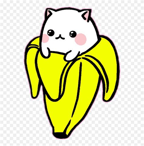 Download Banana Cat Kitty Cute Yellow Tropical Catnana Anime
