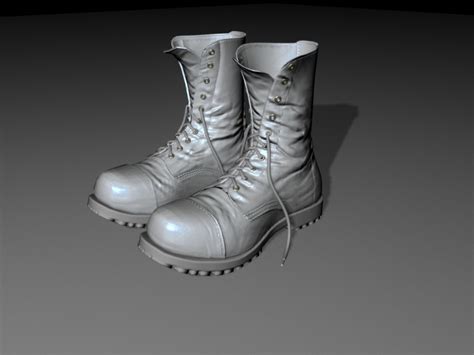 Old Military Style Boots 3d Model Maya Files Free Download Cadnav