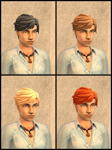 Theninthwavesims The Sims 2 Ts4 Eco Lifestyle Short Tossled Hair For