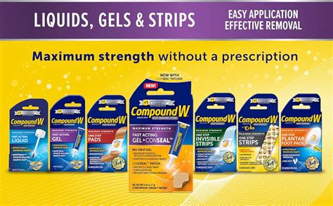 compound w maximum strength fast acting gel wart remover with 12 conseal patches 0 25 oz 0 25