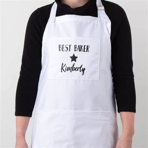 Personalised White Baking Apron For Her By Dust And Things