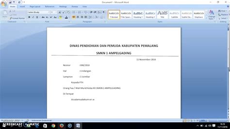 Misalnya membuat undangan pernikahan, surat pemberitahuan, dan lainnya. Contoh Membuat Surat Di Microsoft Word