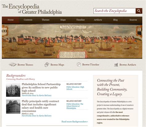 Encyclopedia Of Greater Philadelphia Encyclopedia Home Page