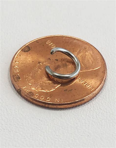904L 7040 Stainless Steel Jump Ring Pre Open 18ga 7mm ID Pkg Of 100