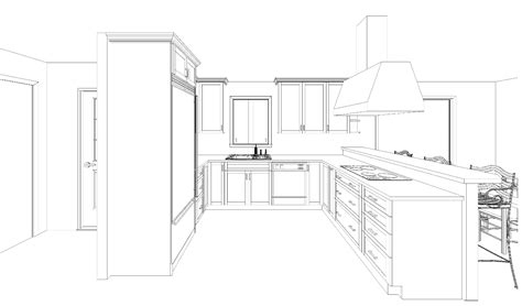 Kitchen Drawing Free At Explore Collection Of