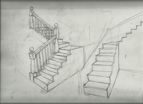 Perspective Drawing Stairs