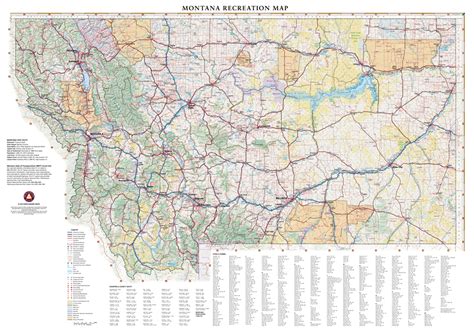 Montana Recreation Wall Map Benchmark Maps