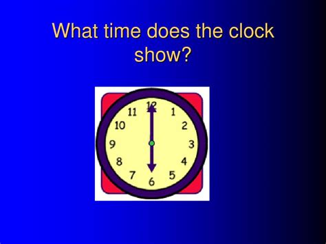 Ppt Telling Time To The Hour And The Half Hour Powerpoint